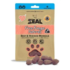 [3 FOR $47] Zeal Beef & Venison Morsels Dog & Cat Treats 100g