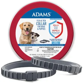 Adams Flea & Tick Collar for Dogs & Puppies - 2 Pack