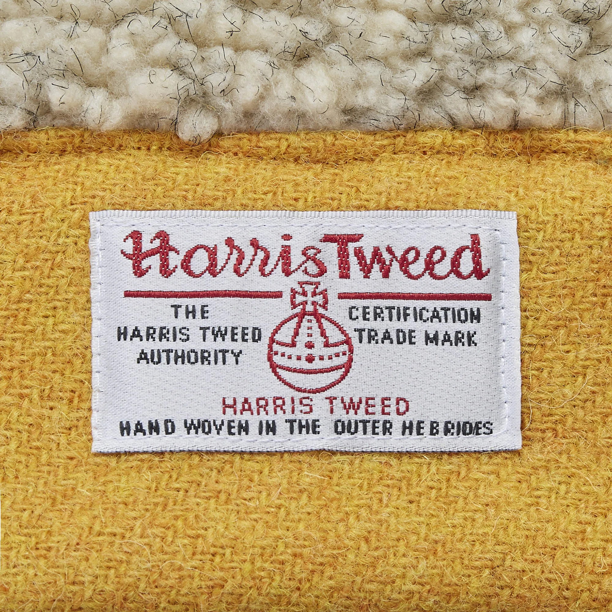 Bardsey Yellow Harris Tweed Luxury Dog Blanket
