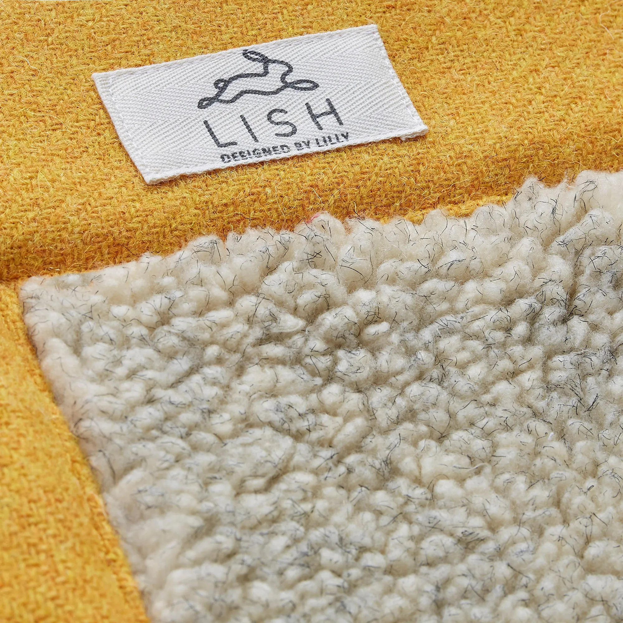 Bardsey Yellow Harris Tweed Luxury Dog Blanket