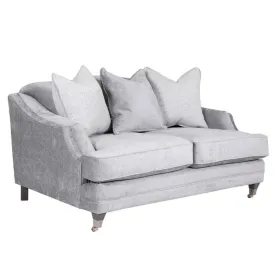 Belvedere 2 Seater Sofa Fixed Back Silver