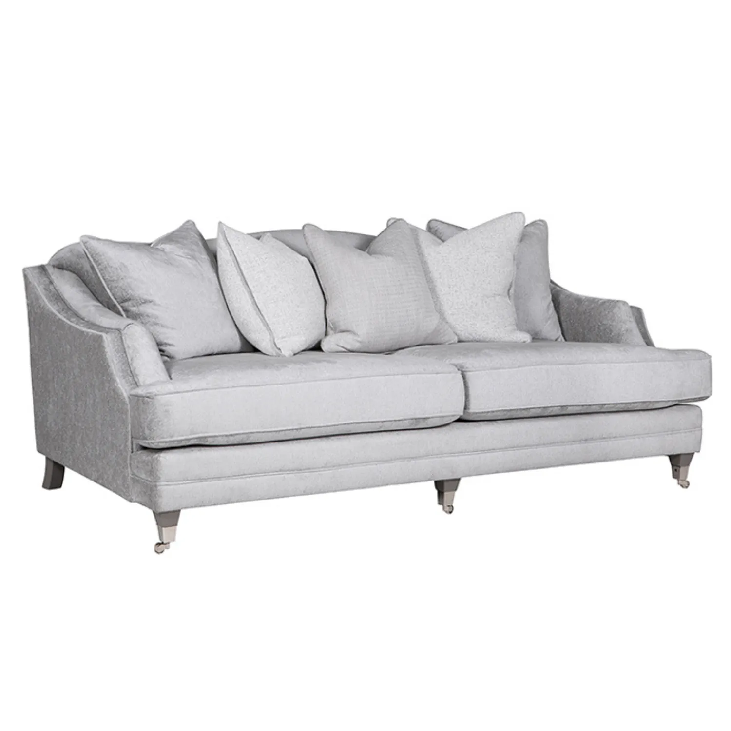 Belvedere 4 Seater Sofa Silver