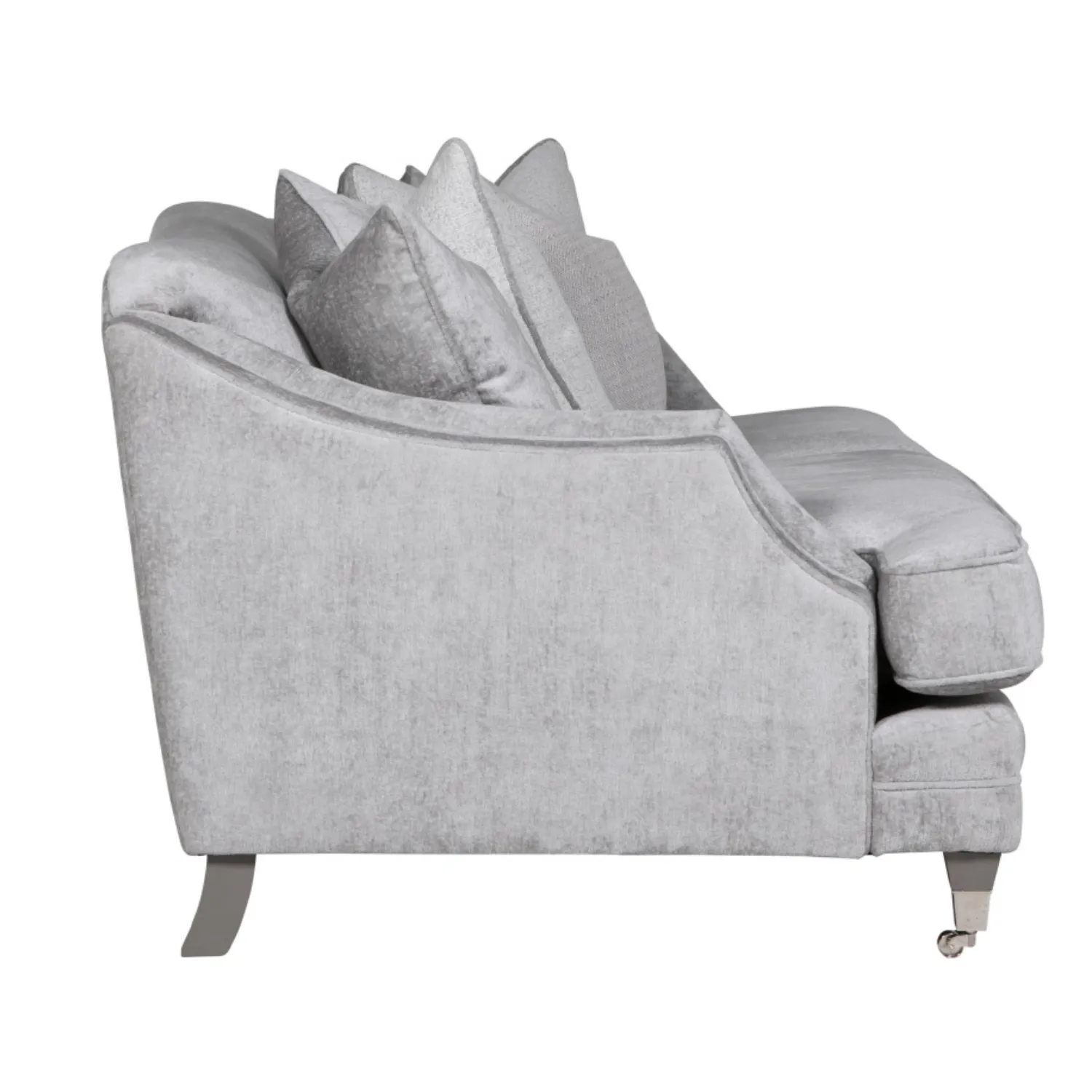 Belvedere 4 Seater Sofa Silver