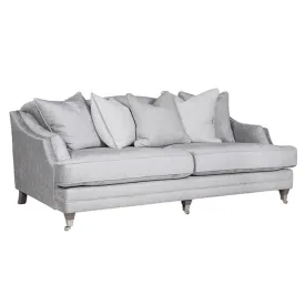 Belvedere 4 Seater Sofa Silver