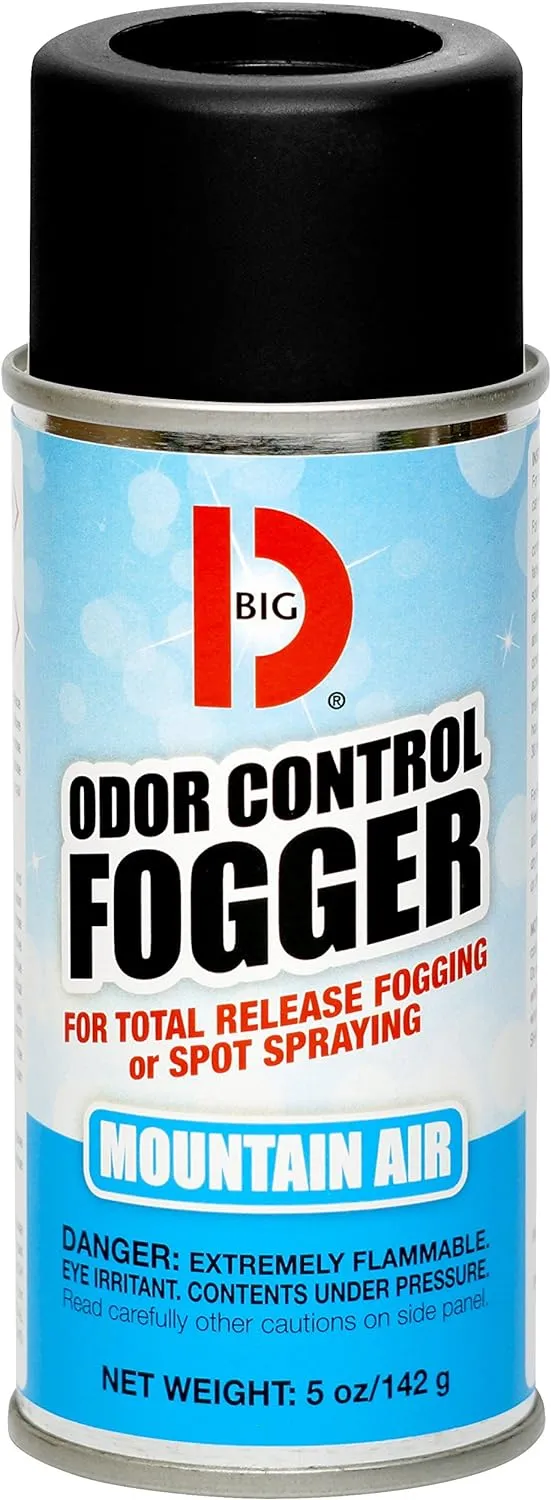 Big D 344 Odor Control Fogger, Mountain Air Fragrance-Kills odors from fire, flood, decomposition, skunk, cigarettes, musty smells-Ideal for use in cars, property management, hotels ,5 oz (Pack of 12)