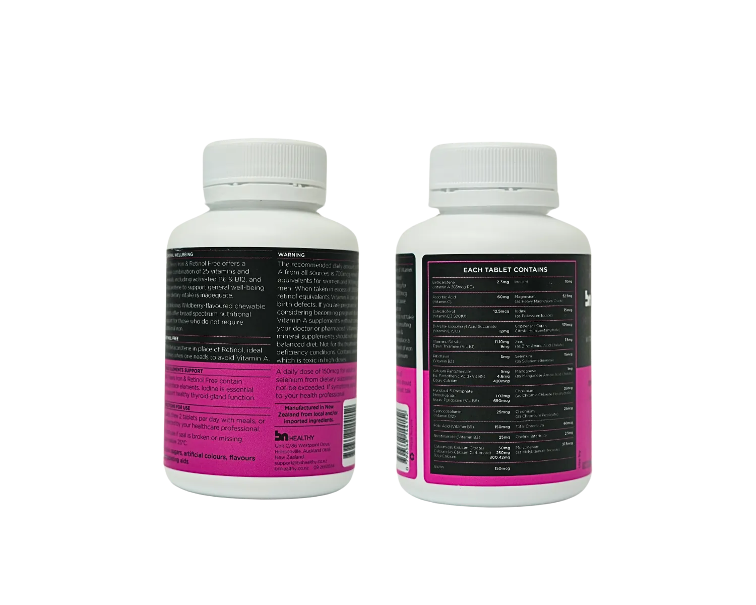BN Chews Wild Berry Iron Free - Chewable Multivitamins