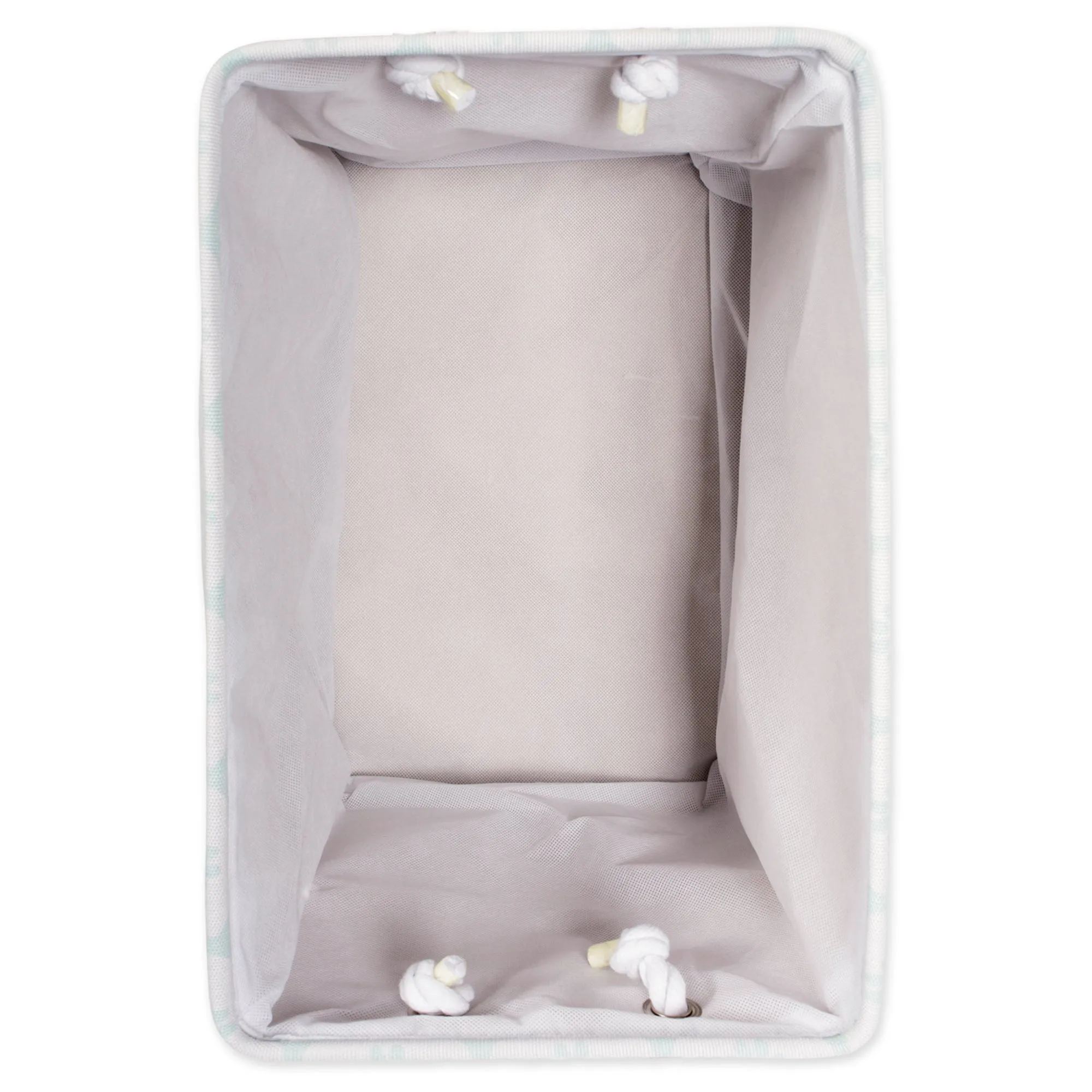 Bone Dry Pet Storage Bin, Lattice Paw Print, White/Navy, Small  -14x8x9"