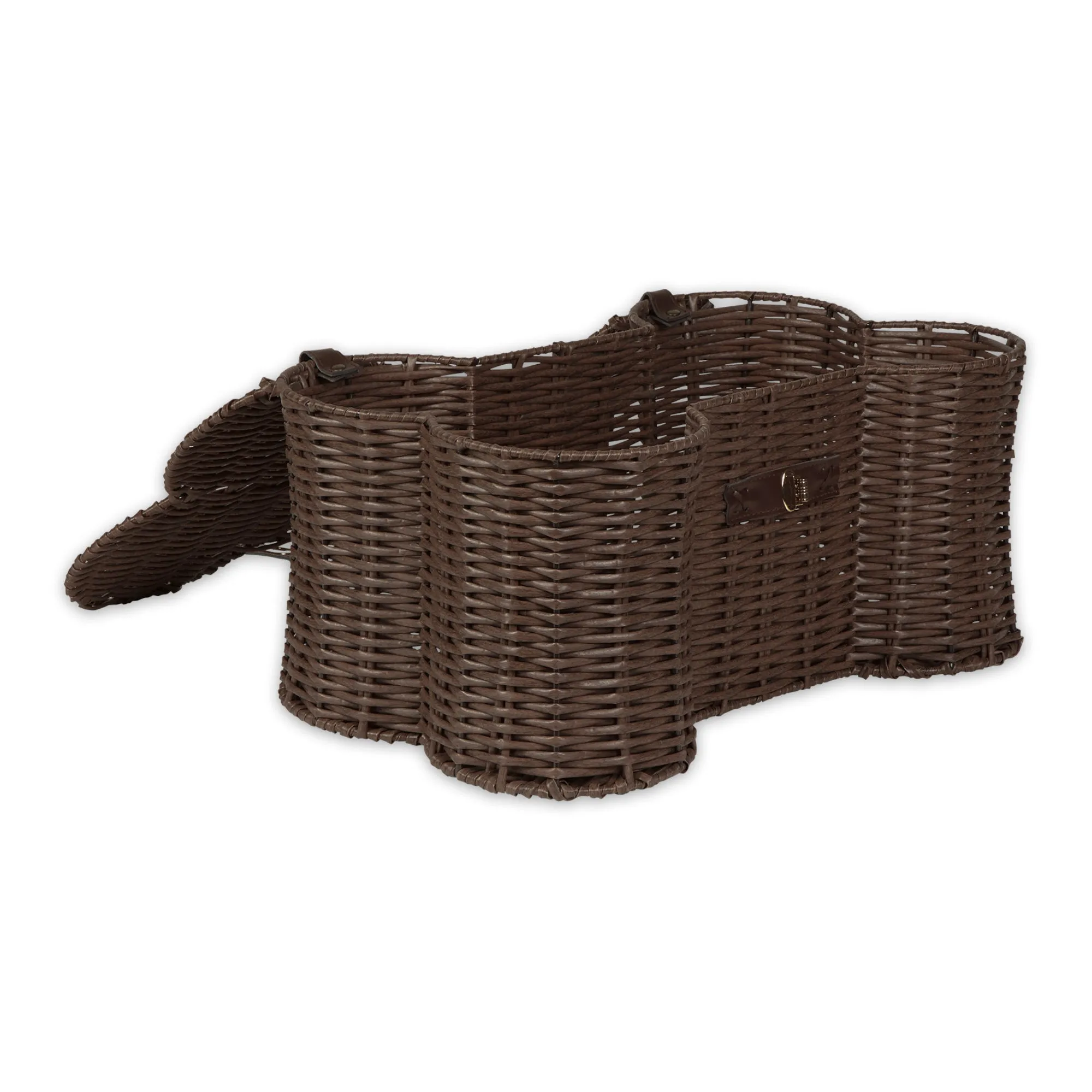 Bone Dry Pet Toy Storage Basket, Bone Shaped, Brown, Large - 24x15x9"