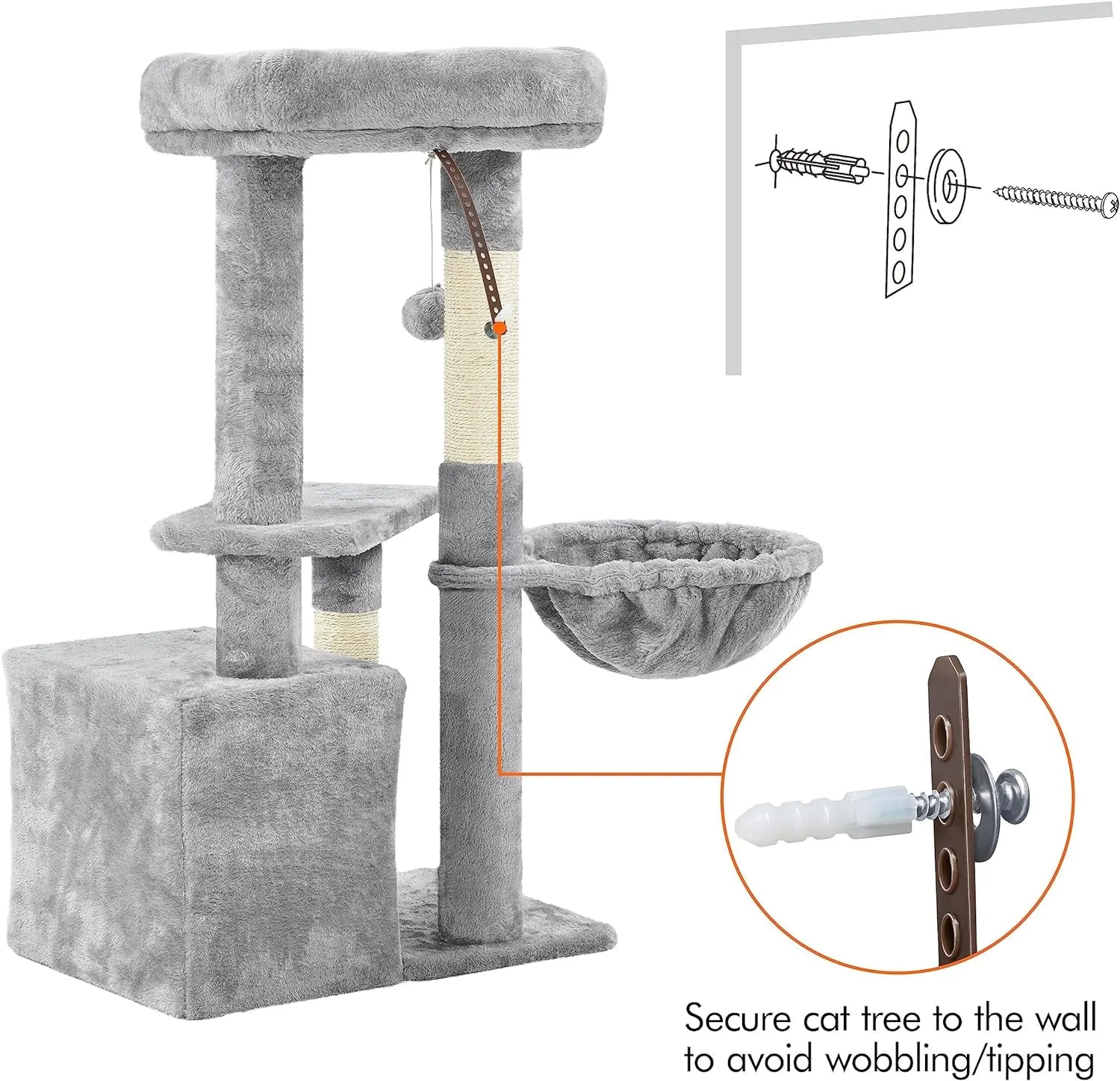 Cat Tower Plush Cover with Condo