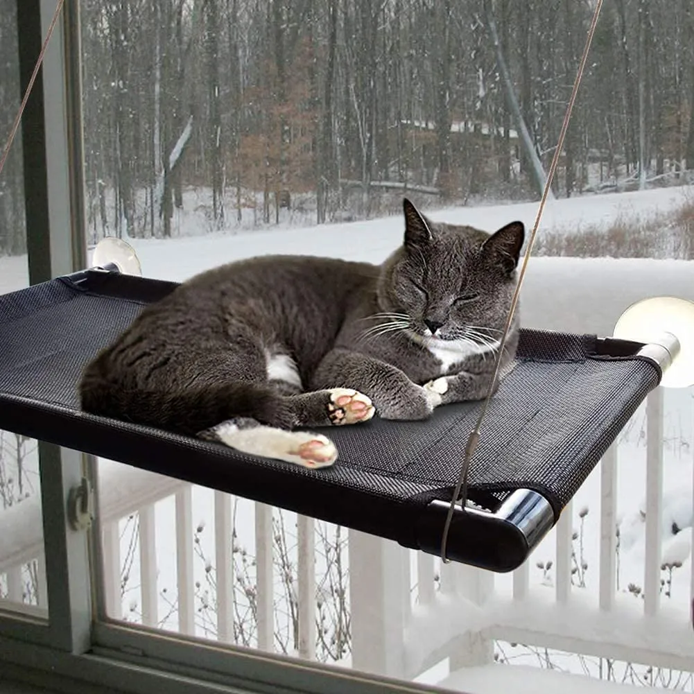Cat Window Hammock Perch, Cooling Breathable Deck Cat Window Seat shelf