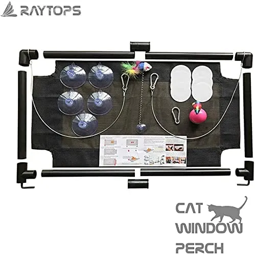 Cat Window Hammock Perch, Cooling Breathable Deck Cat Window Seat shelf