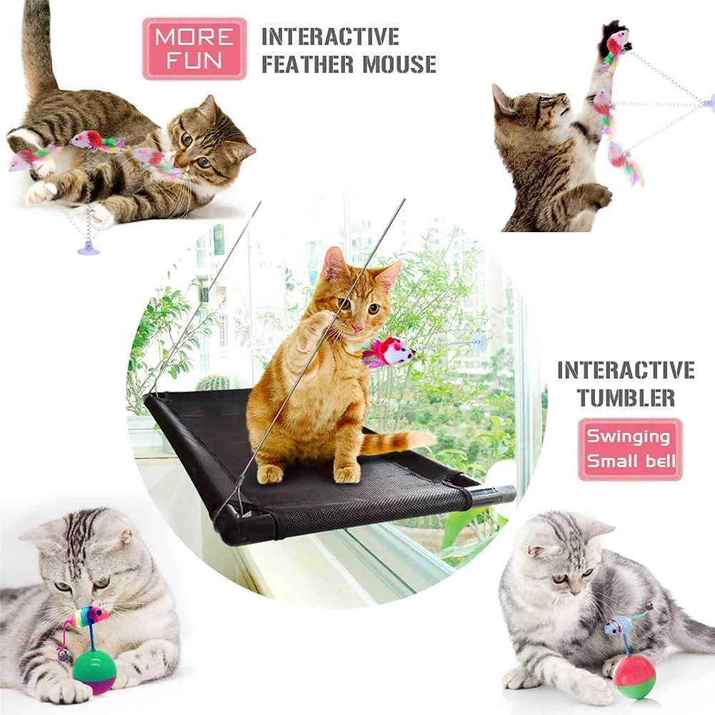 Cat Window Hammock Perch, Cooling Breathable Deck Cat Window Seat shelf