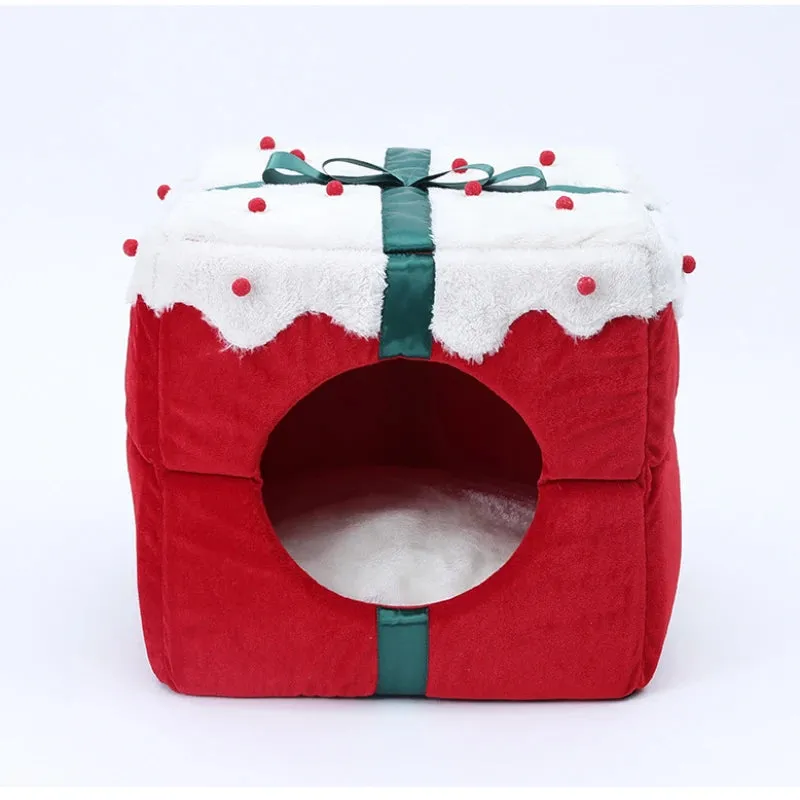 Christmas Cat Nest Large Space Pet Nest Fully Enclosed