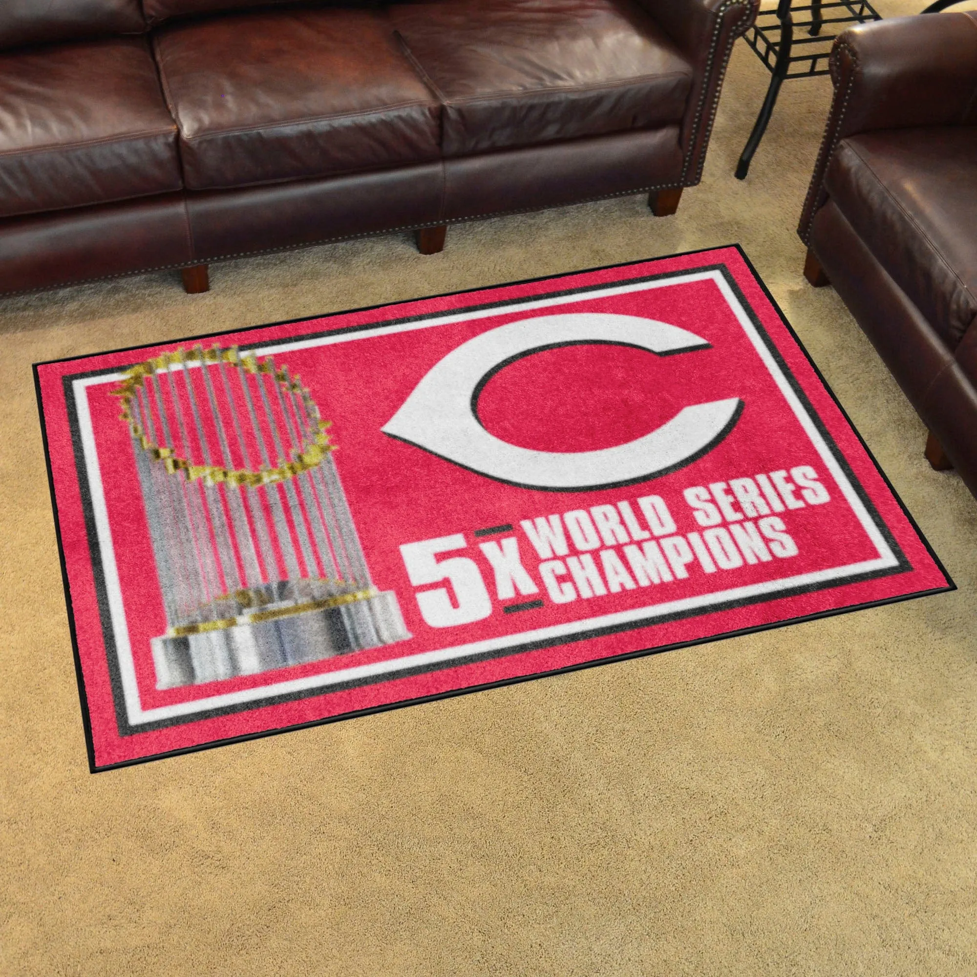 Cincinnati Reds Dynasty 4ft. x 6ft. Plush Area Rug