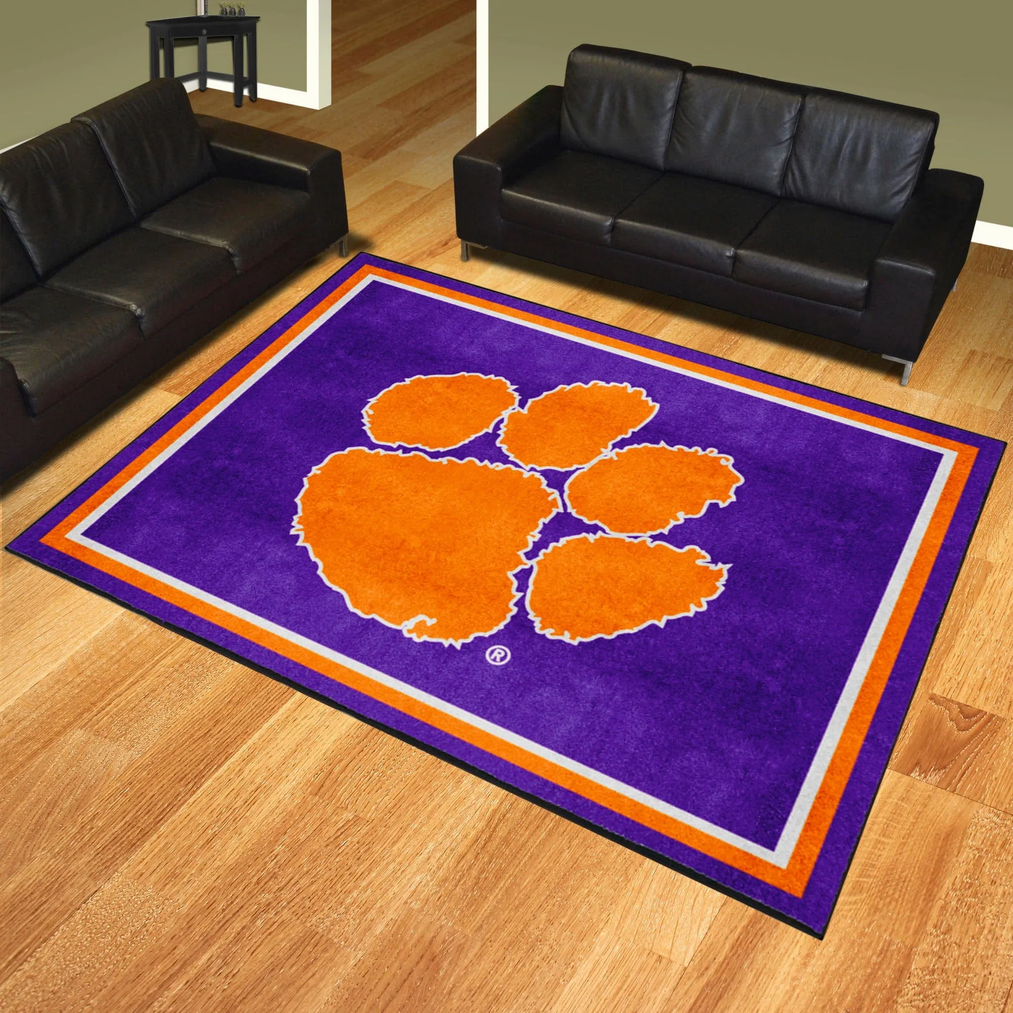 Clemson Tigers 8ft. x 10 ft. Plush Area Rug, Purple