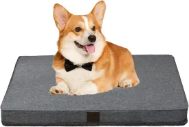 DaysU Dog Bed for Small Dogs, Orthopedic Dog Beds with Removable Washable Cover, Small Egg Crate Foam Pet Bed Mat, Dark Grey, Suitable for Dogs Up to 20 lbs, 30x20x3in