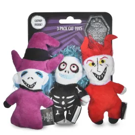 Disney Nightmare Before Christmas: Trick-or-Treaters Shock, Barrel, Lock Plush Catnip Crinkle Cat Toy