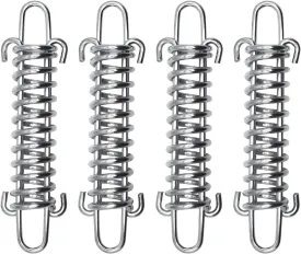 Dog Leash Shock Absorbing Spring - SUUJI 4 Pcs Dog Tie Out Shock Buffer Spring for Training Sun Shade Heavy Duty Steel Tent Rope Fixed Buckle Tensioner/Tightener Tightening for Outdoor Hiking Camping