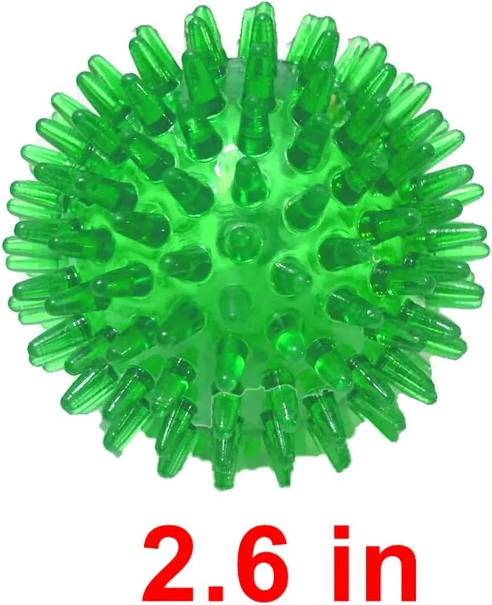 Dog Squeaky Toys Value Set Non-Toxic Dog Squeaky Balls for Dogs Toss Fetch Toys for Dogs TPR Rubber Puppy Toys Spikey Dog Chew Toys for Small Medium Dogs Pet Toys for Puppy (6 Pack Spiky Balls)