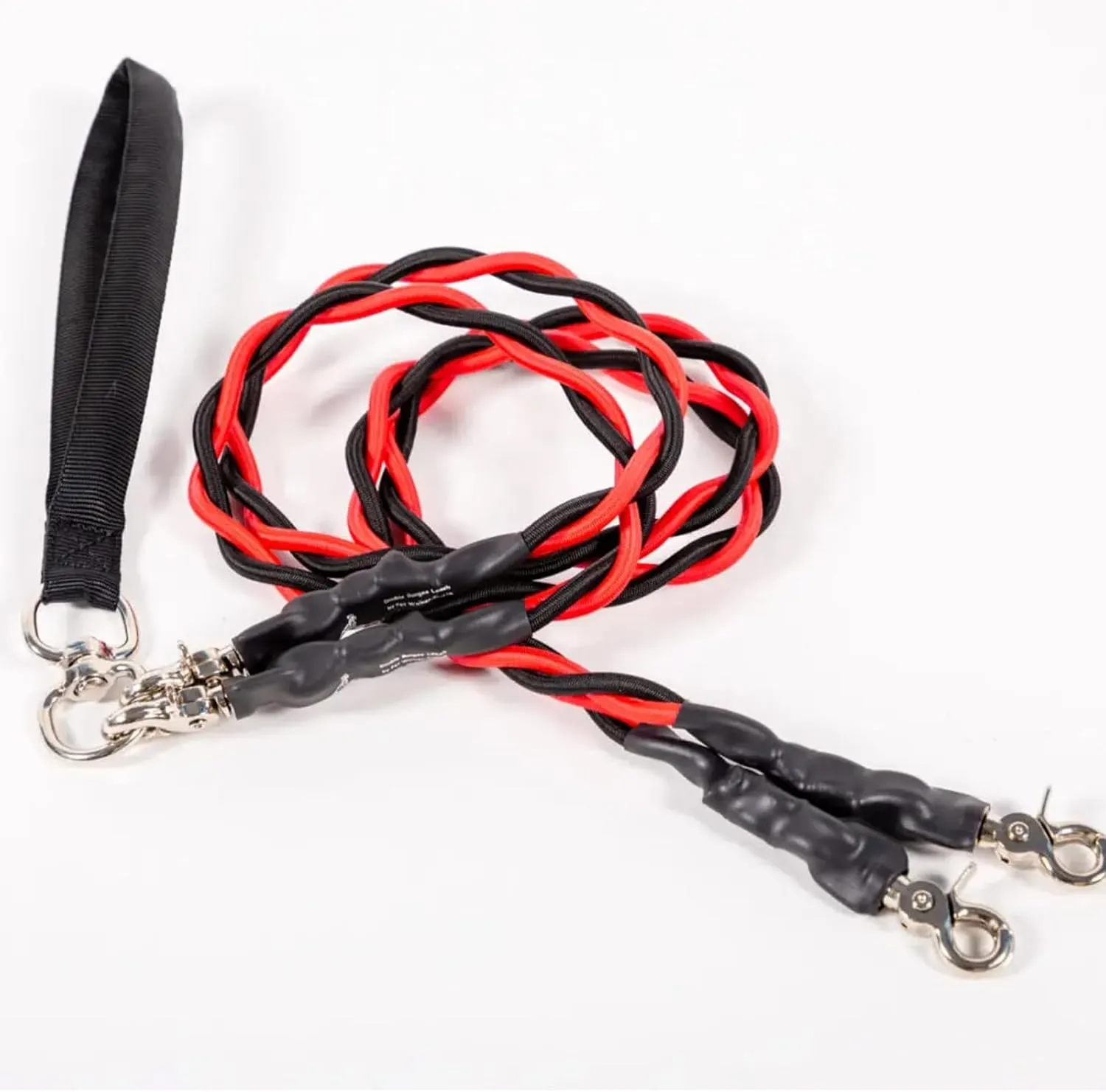 Double Bungee Leash - 1st Step Training Tool, Double Bungee Dog Leash, 360 Swivel No Tangle Walking & Training Leashes, Shock Absorbing Reflective for Small Medium Large Dogs (Black, Triple Leash)