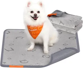 Feandrea Washable Pee Pads for Dogs, 2 Pack, Reusable Dog Pads, 24 x 18 Inches, S, Waterproof Pet Training Pads, Leakproof, Non-Slip, Super Absorbent, for Dogs, Cats, Rabbits, Dove Gray UPTD001G01