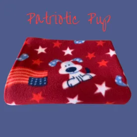 Fleece Blanket Patriotic Pup
