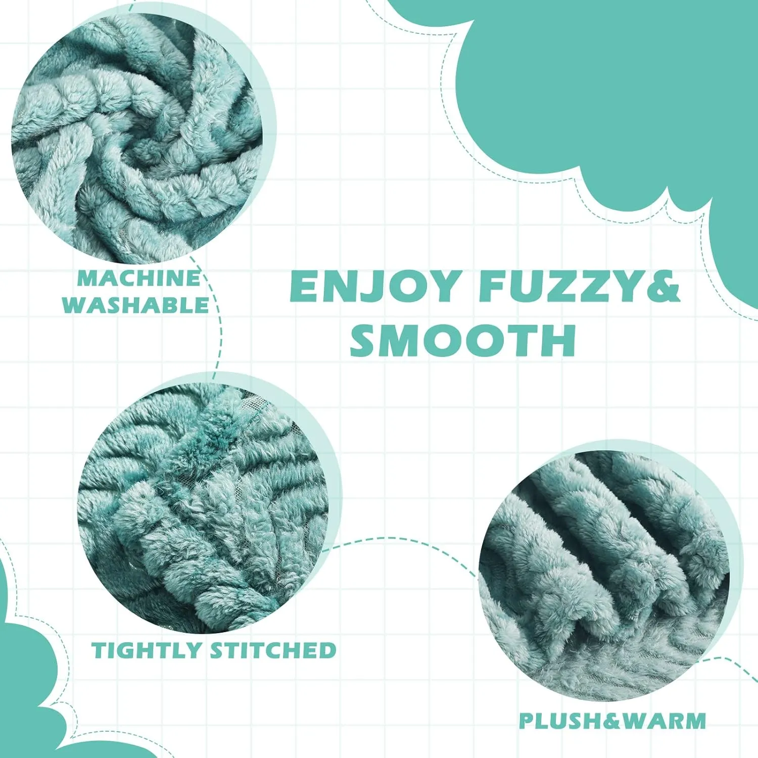 Frienda 4 Pcs Baby Fuzzy Blanket Fluffy Baby Blanket for Boys Girls Soft Warm Infant Newborn Toddler Receiving Nursery Bed Supplies, 32 x 24 Inch(Classic Color)
