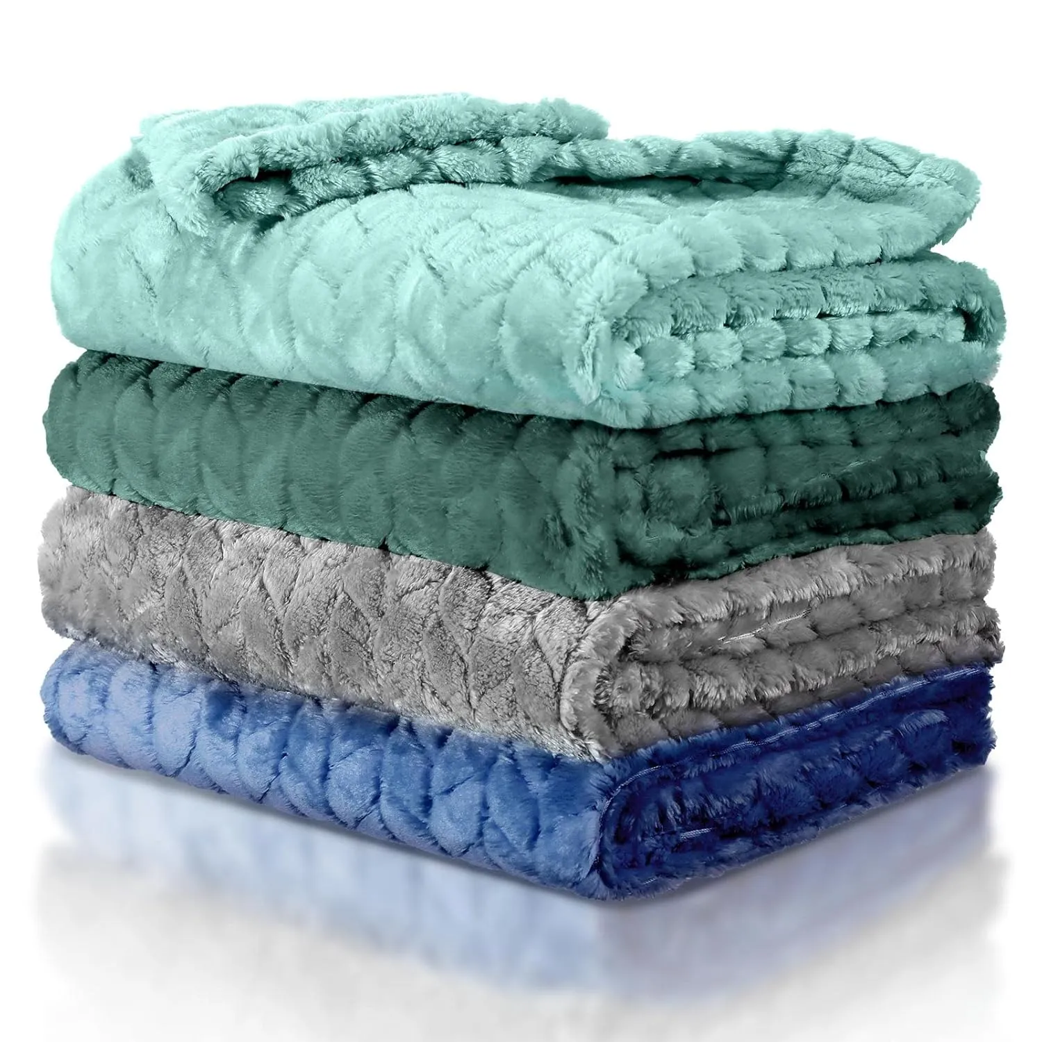 Frienda 4 Pcs Baby Fuzzy Blanket Fluffy Baby Blanket for Boys Girls Soft Warm Infant Newborn Toddler Receiving Nursery Bed Supplies, 32 x 24 Inch(Classic Color)