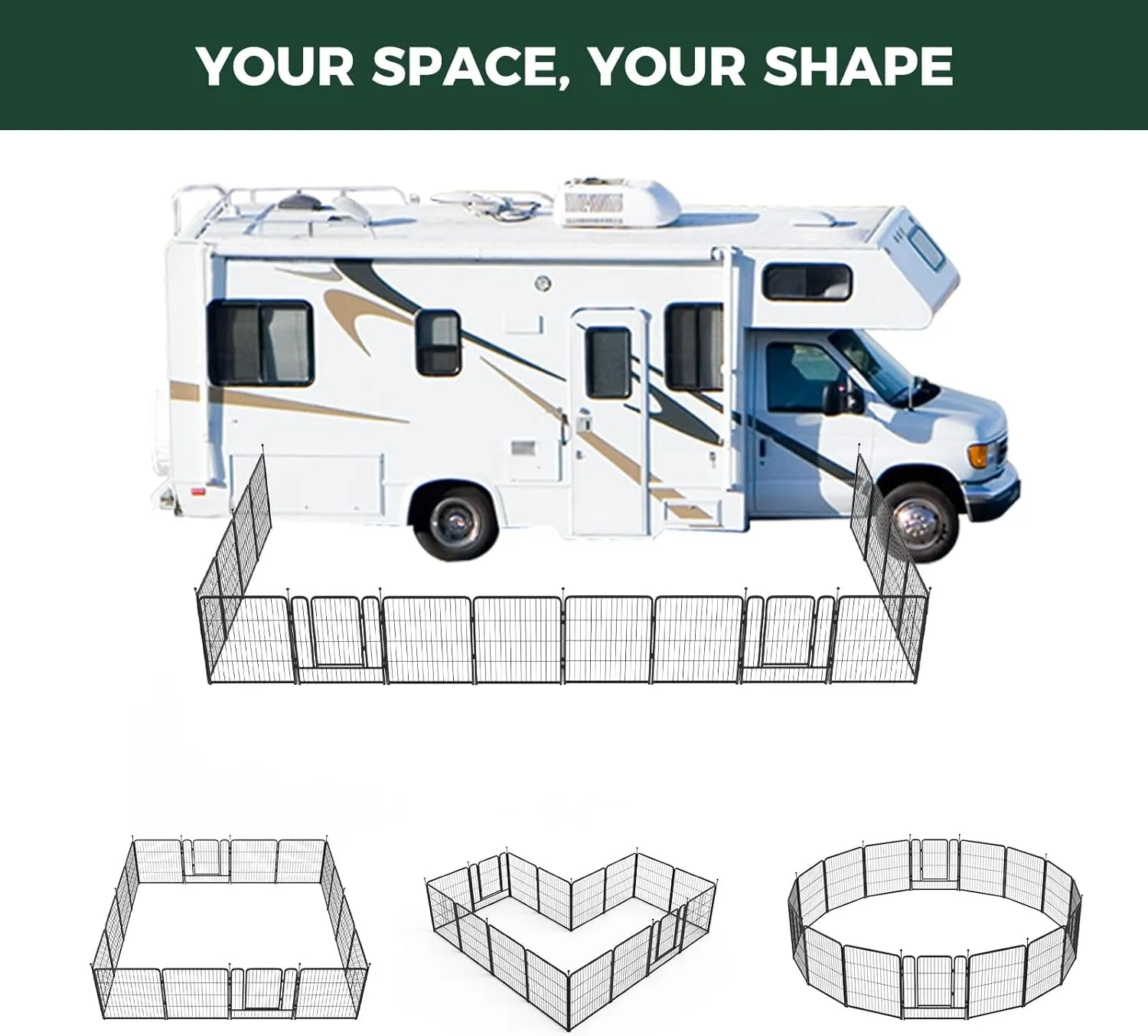 FXW Instant Dog Playpen, Portable Pet Fence for Outdoor, RV Trips, and Camping, 24inch, 16 Panels for Puppy and Small DogsPatented
