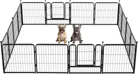 FXW Instant Dog Playpen, Portable Pet Fence for Outdoor, RV Trips, and Camping, 24inch, 16 Panels for Puppy and Small DogsPatented