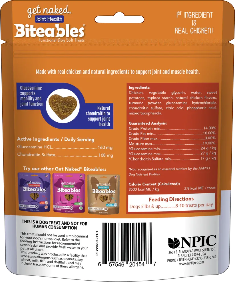 GET NAKED BITEABLES JOINT HEALTH FUNCTIONAL SOFT TREATS