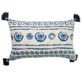 Hand Woven Royal Cotton Slub Printed Cushion 2 - 40cm x 60cm