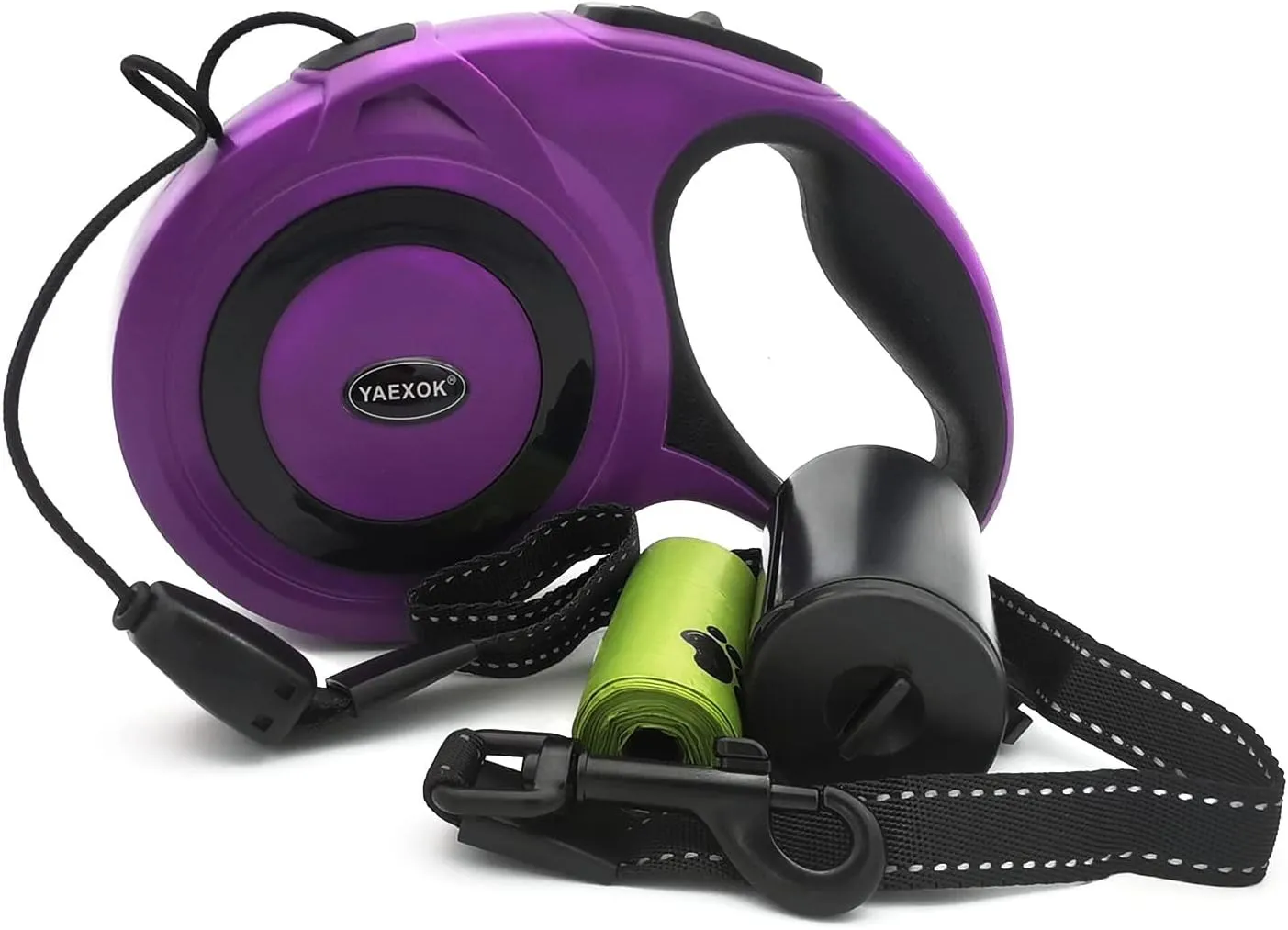 Heavy Duty Retractable Dog Leash 26ft,Pet Long Walking Leashes Leads for Small Medium Large Dogs Doggie Up to 110lbs (Purple)