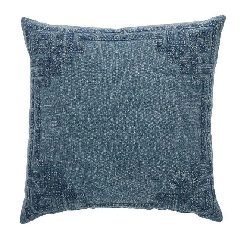 Jareth Navy Cotton Cushion - 50cm x 50cm