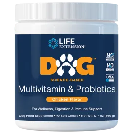 Life Extension Dog Multivitamin & Probiotics 90 Soft Chews