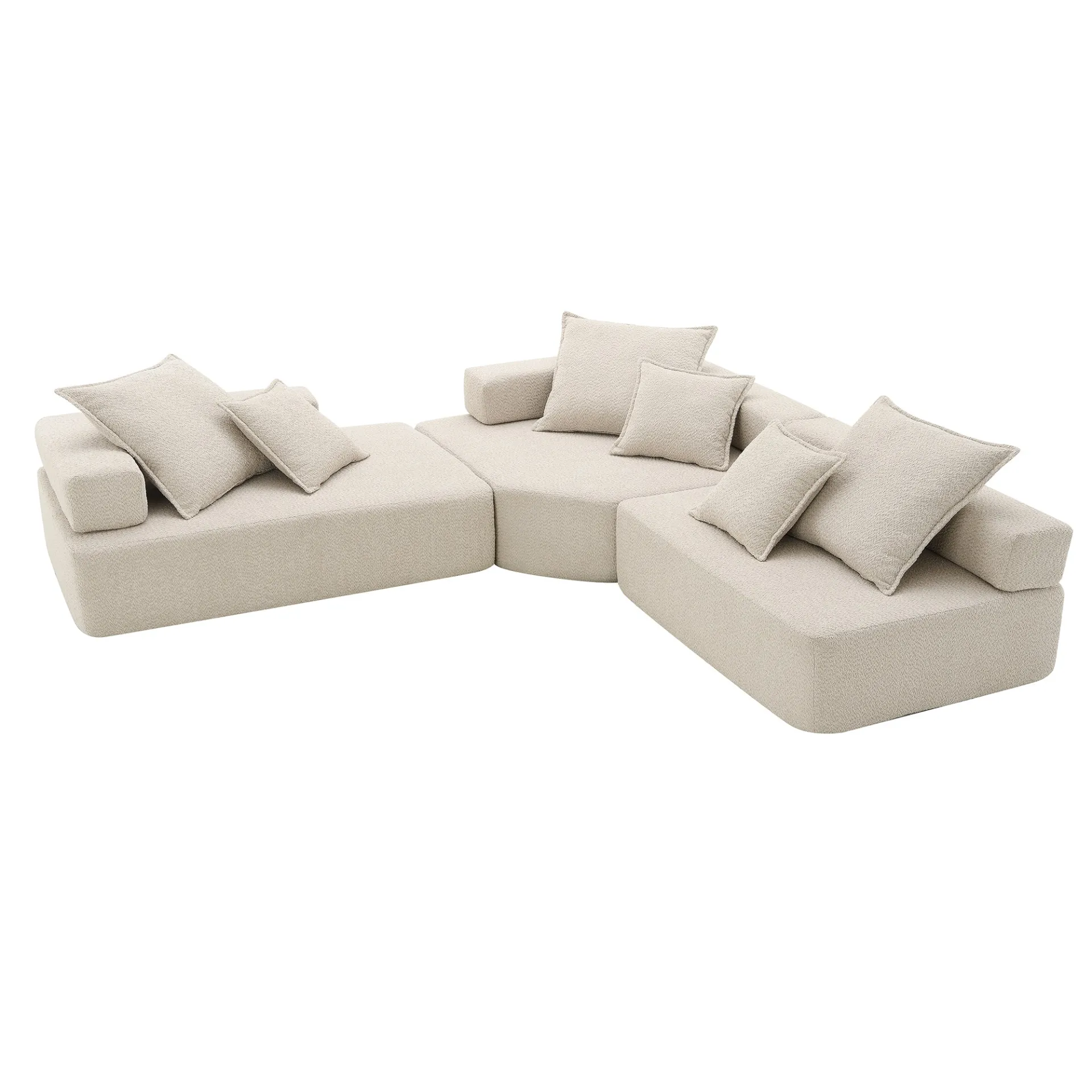 Lueur 3Pc Large Modular L Shaped Sectional Sofa