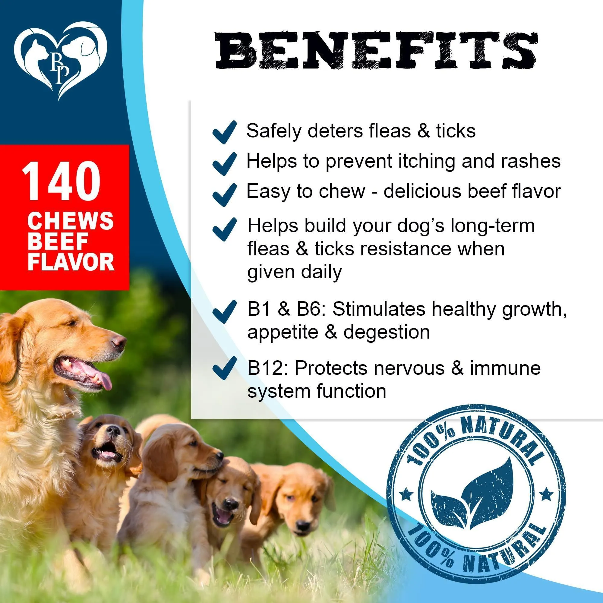 Natural Flea and Tick Prevention and Control Chews for Dogs and Cats