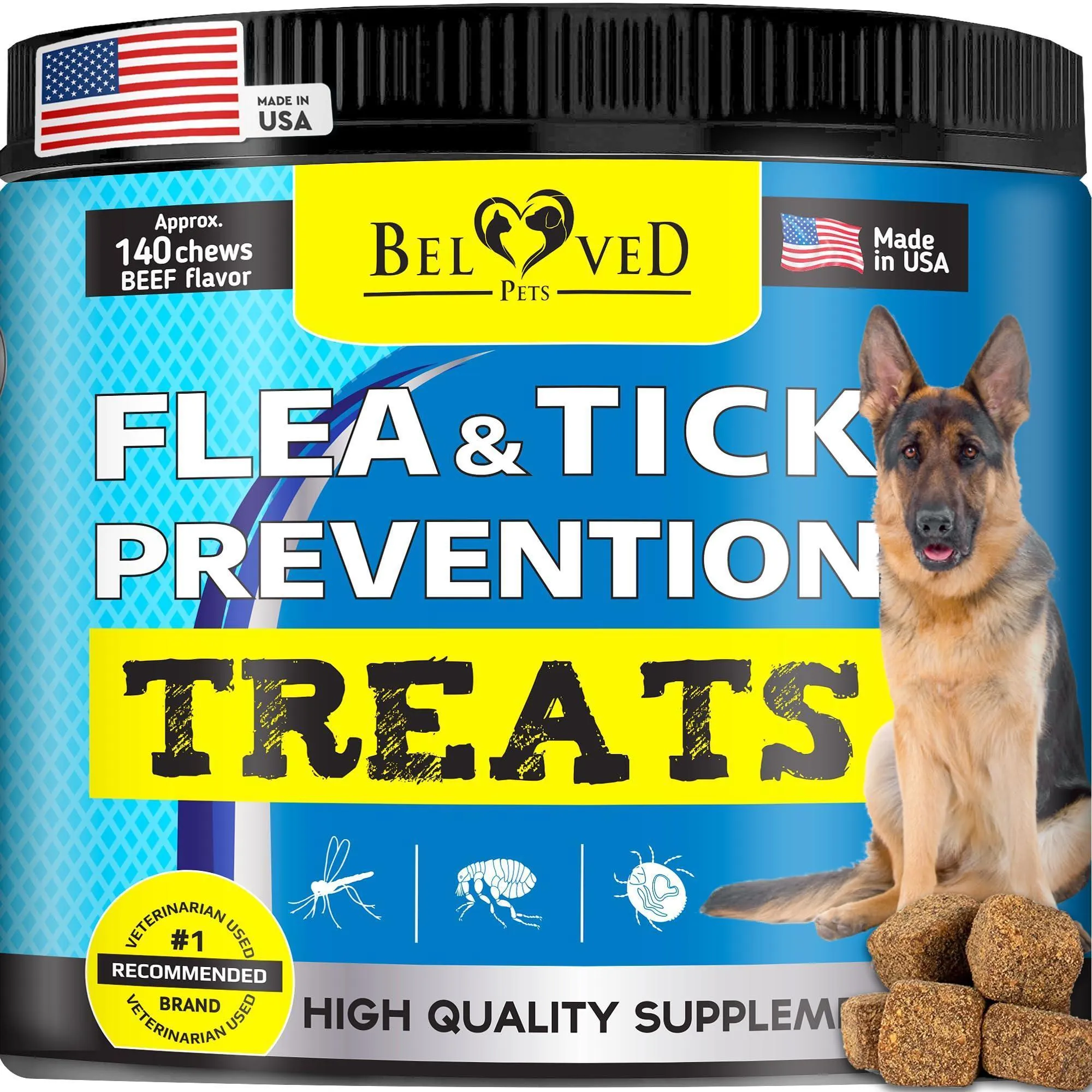 Natural Flea and Tick Prevention and Control Chews for Dogs and Cats