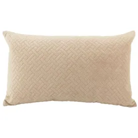 Nude Velvet Brick Cushion - 30cm x 50cm