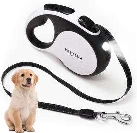 One-Touch Retractable Dog Leash for Small/Medium Dogs up to 66lbs, 16FT Puppy Leash, Reflective with Anti-Chew Cable 360 Tangle-Free