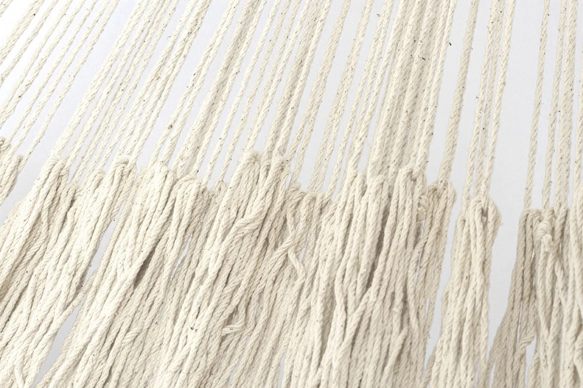 Outdoor undercover cotton Mayan Legacy hammock with hand crocheted tassels Queen Size Marble Colour