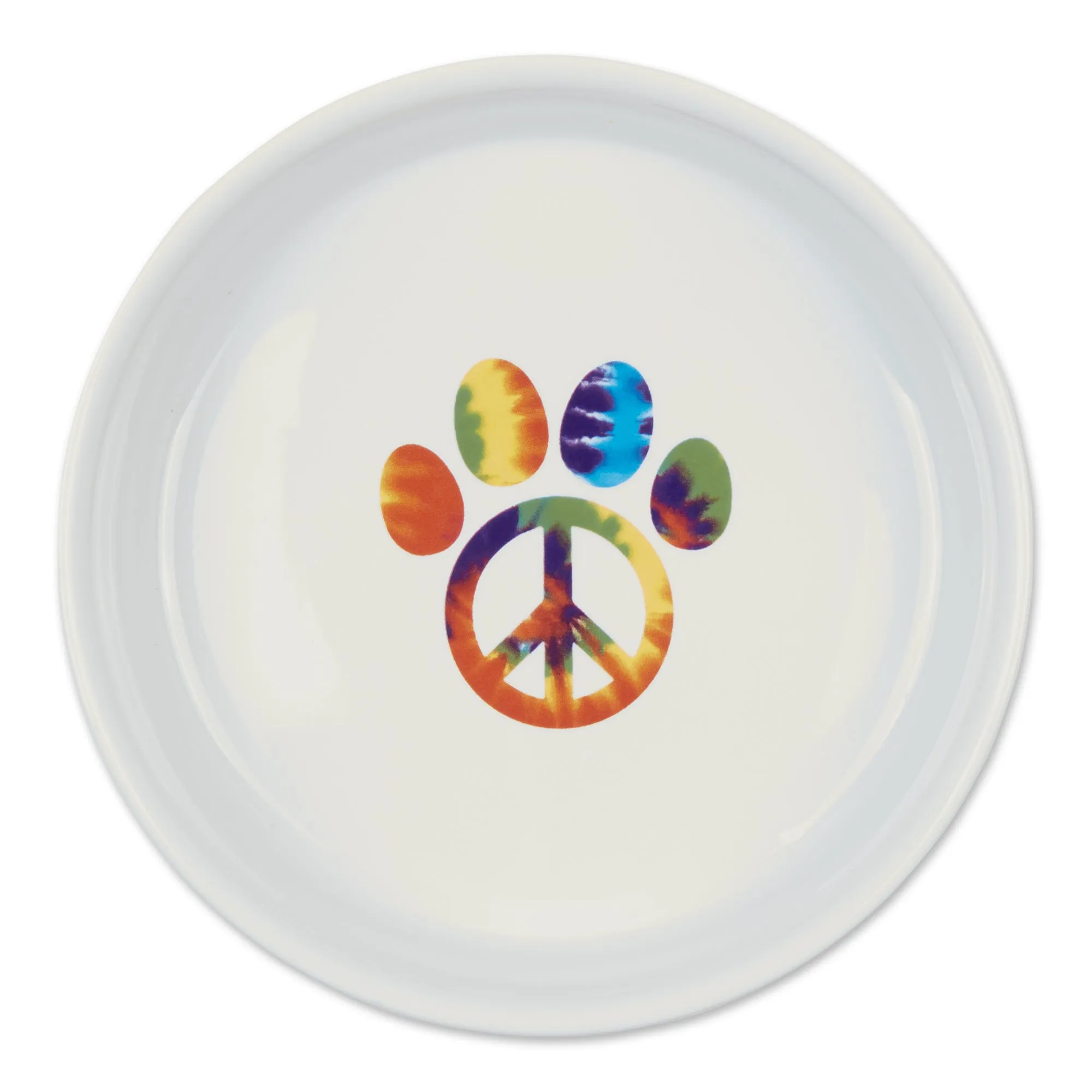 Peace Paw Pet Bowl Set/2, Large 3.75 C. Capacity