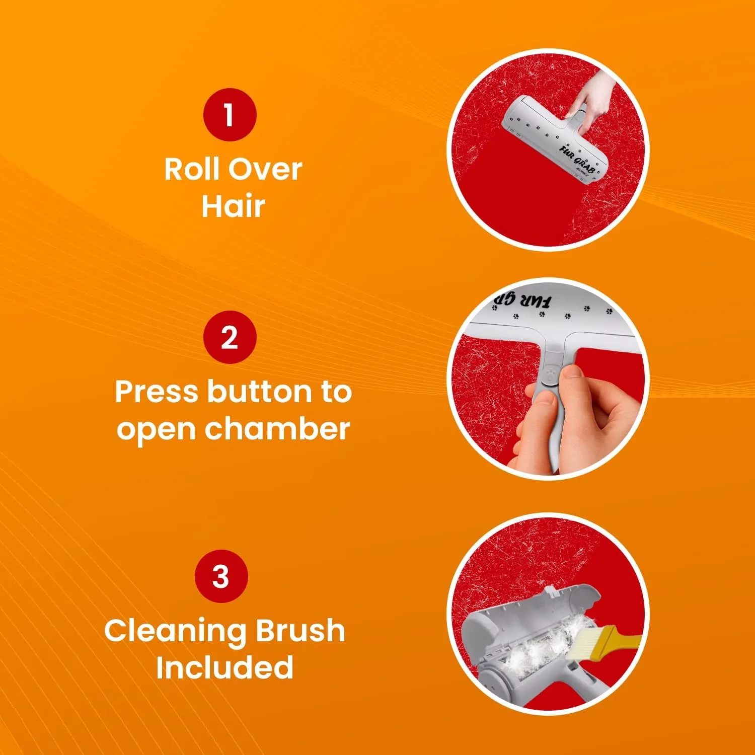 Pet Hair Remover & Roller Cleaning Brush - White, Reusable Lint Roller - Dog and Cat Hair Remover for Furniture, Bedding, Clothing, Car Seats & Carpet - Enhanced Muti - Surface PRO Cleaner.