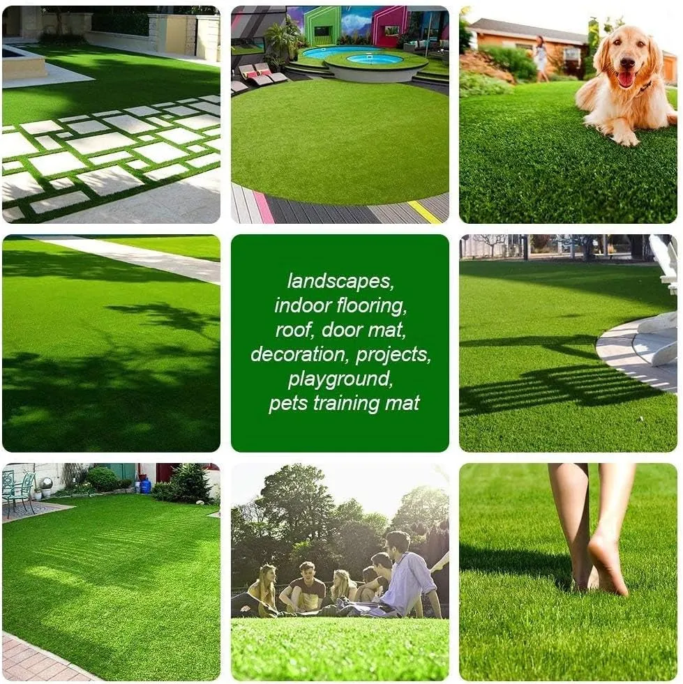 Petgrow Customized Sizes Artificial Grass Turf 3FTX10FT(30 Square FT) - Indoor Outdoor Garden Lawn Landscape Balcony Synthetic Turf Mat - Thick Fake Grass Pet Pad