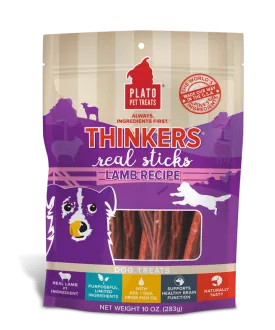 Plato Thinkers Lamb Meat Stick Dog Treats (10 oz)
