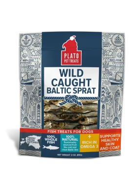 Plato Wild Caught Baltic Sprat Fish Dog Treats
