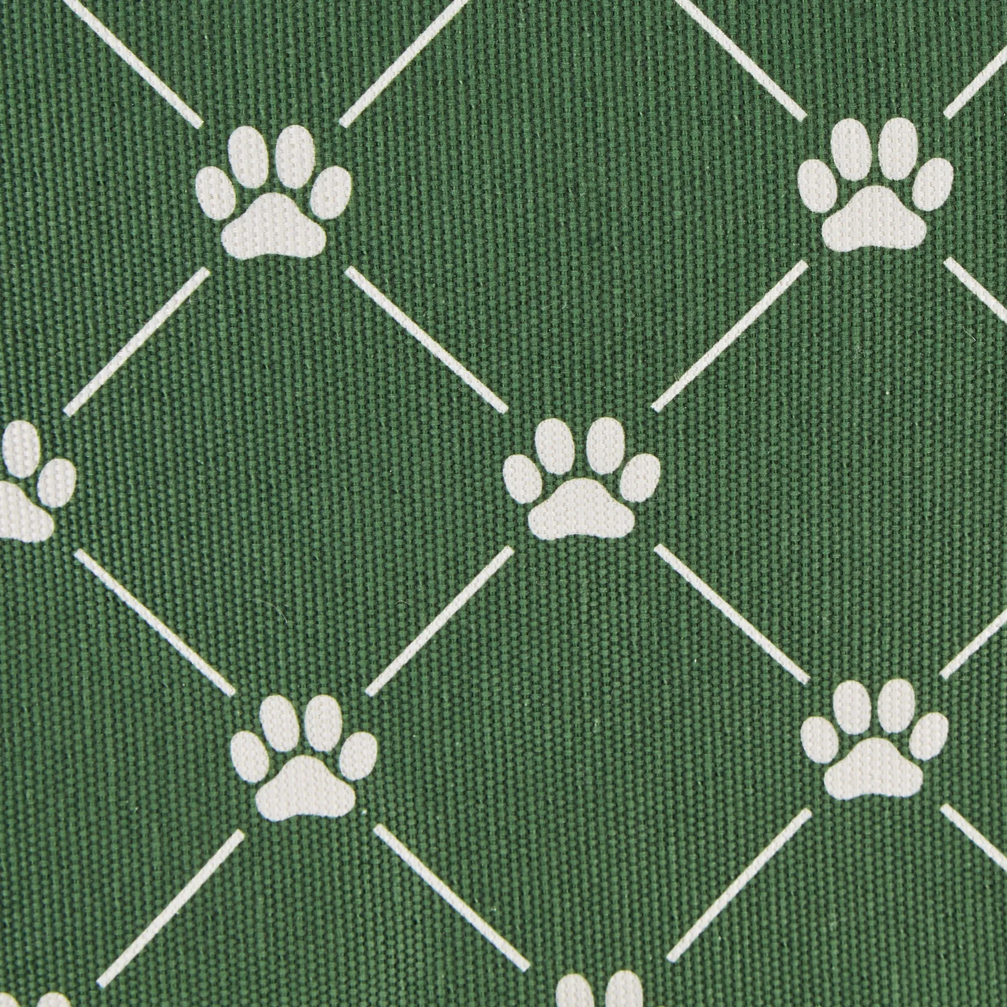 Polyester Pet Bin Trellis Paw Hunter Green Rectangle Small 14X8X9