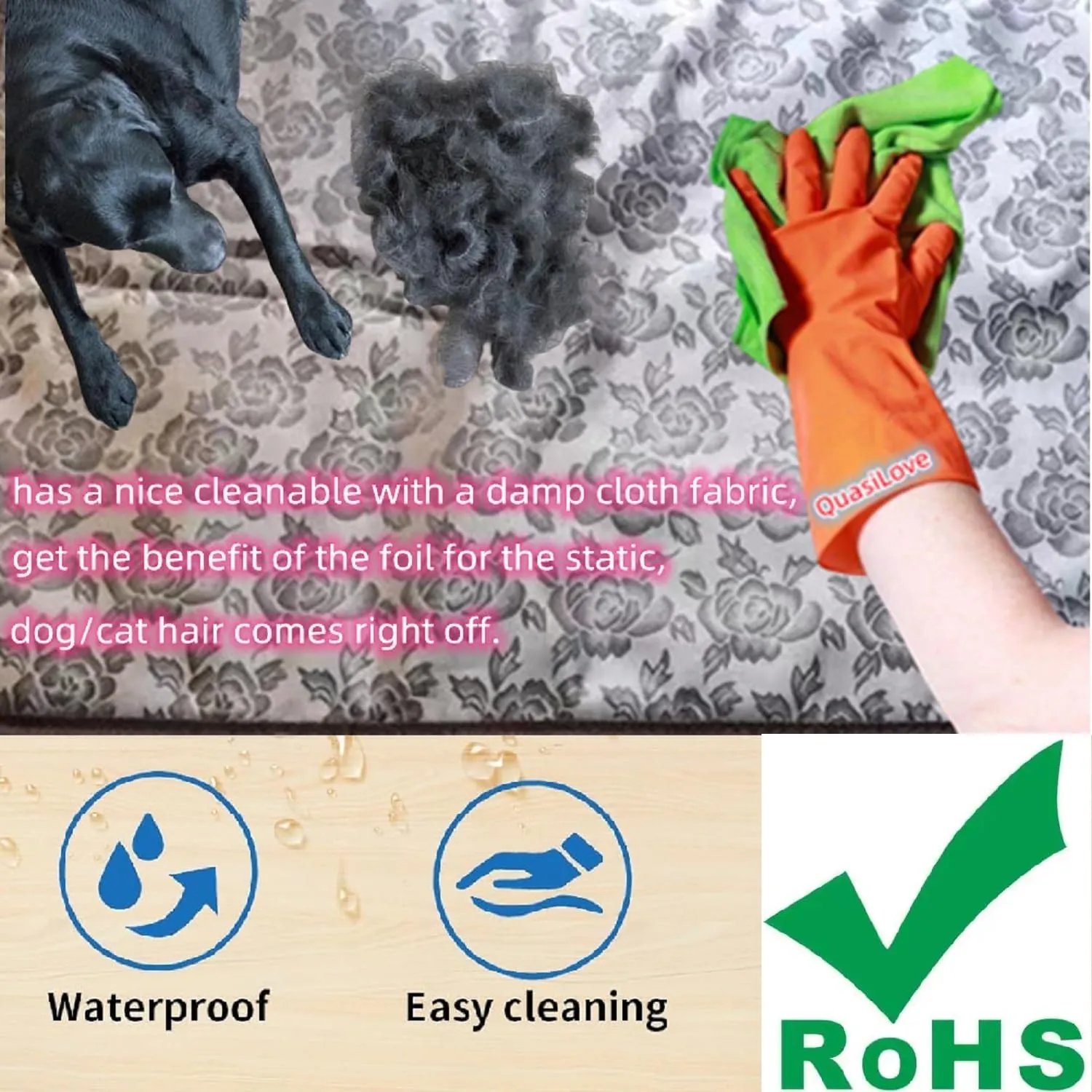 Puppy Heating Pad for Whelping New Born Dog Heated Bed,Heated Puppies Bed,Pet Heated Cat Bed,4 Auto Shut Off Timer,9 Level Heater Large 34x21 in (Large, Floral)