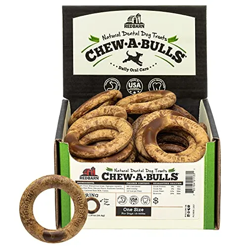Red Barn Dog Chew-A-Bull Dental Rings Dental Dog Chews - 25 Count