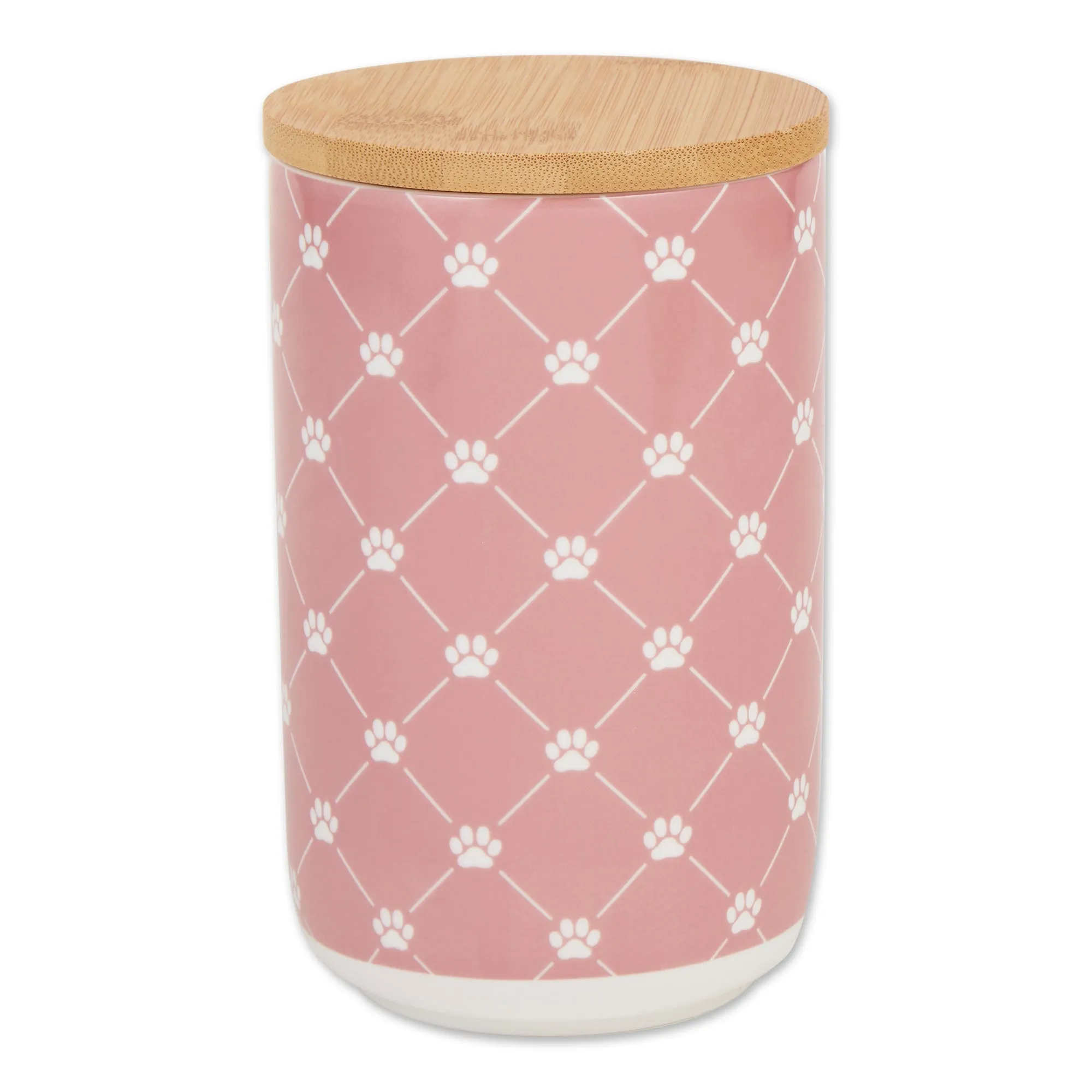 Rose Trellis Paw Ceramic Treat Canister